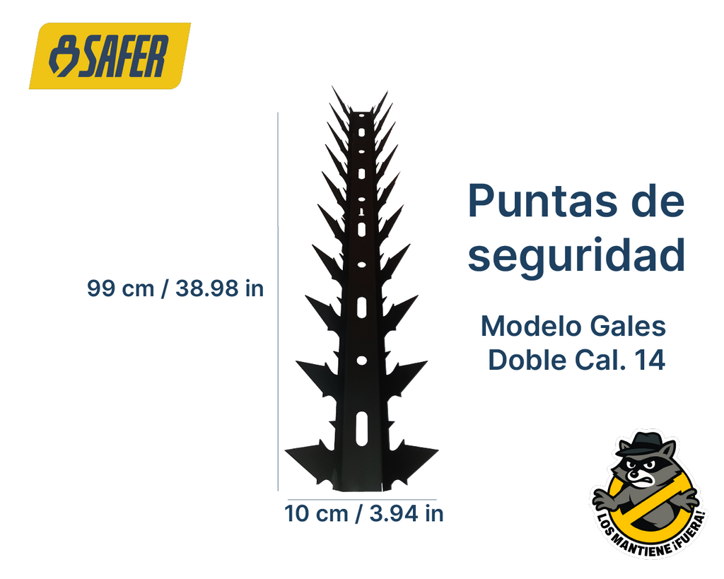 10 Puntas de Seguridad Modelo Gales Doble