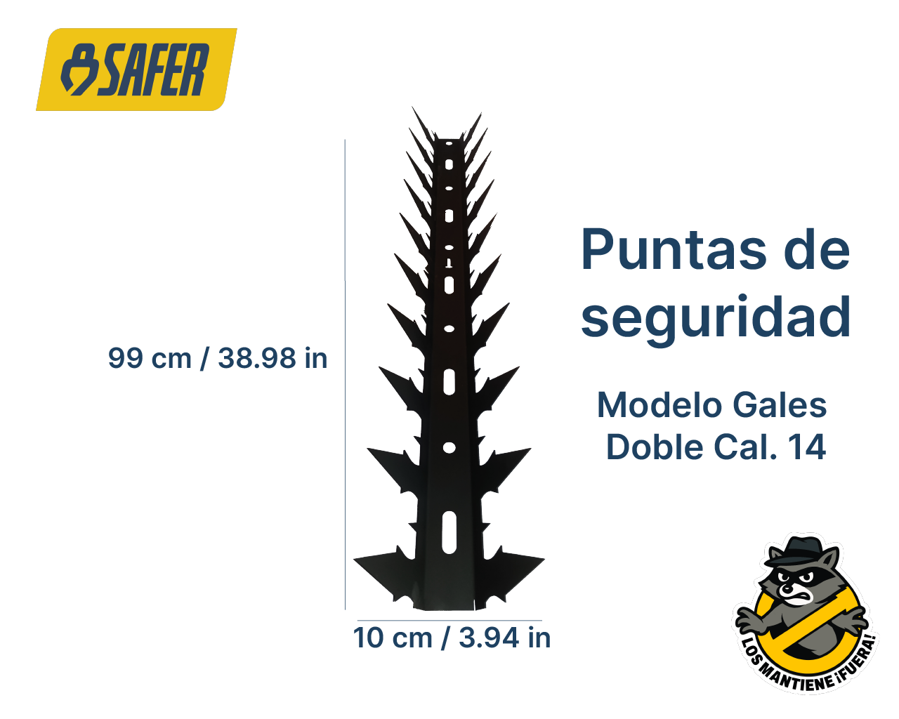 10 Puntas de Seguridad Modelo Gales Doble