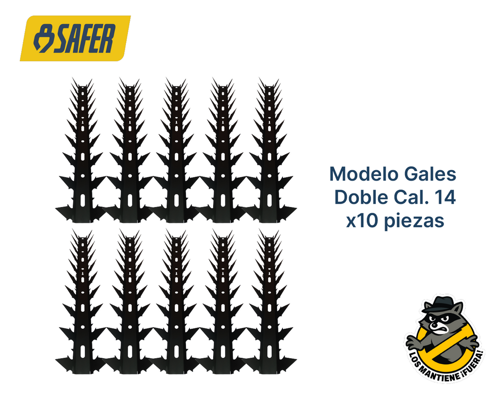 10 Puntas de Seguridad Modelo Gales Doble