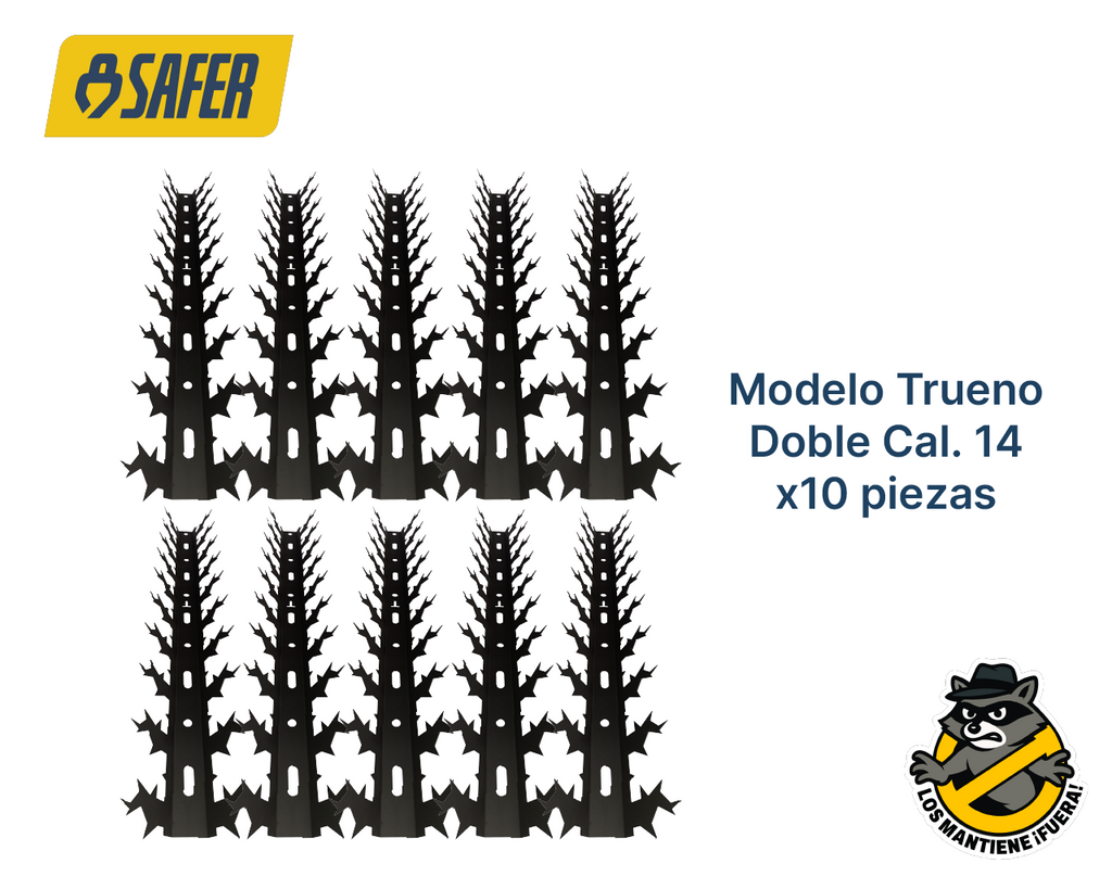 10 Puntas de Seguridad Modelo Trueno Doble